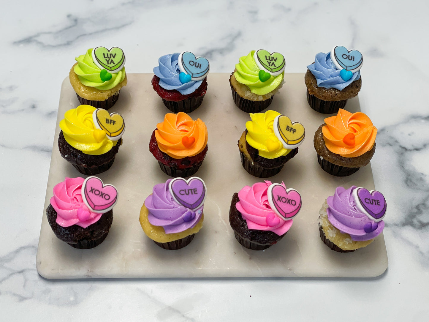 Misha's Sweet Tarts Valentine 12 Mini or Regular Size Cupcakes Box