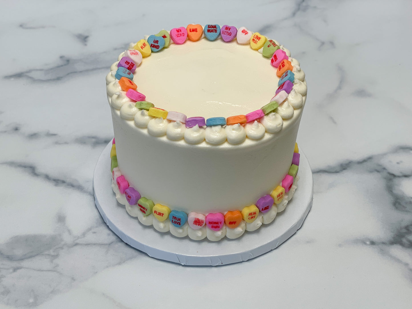 Sweet Tarts Valentine's Cake
