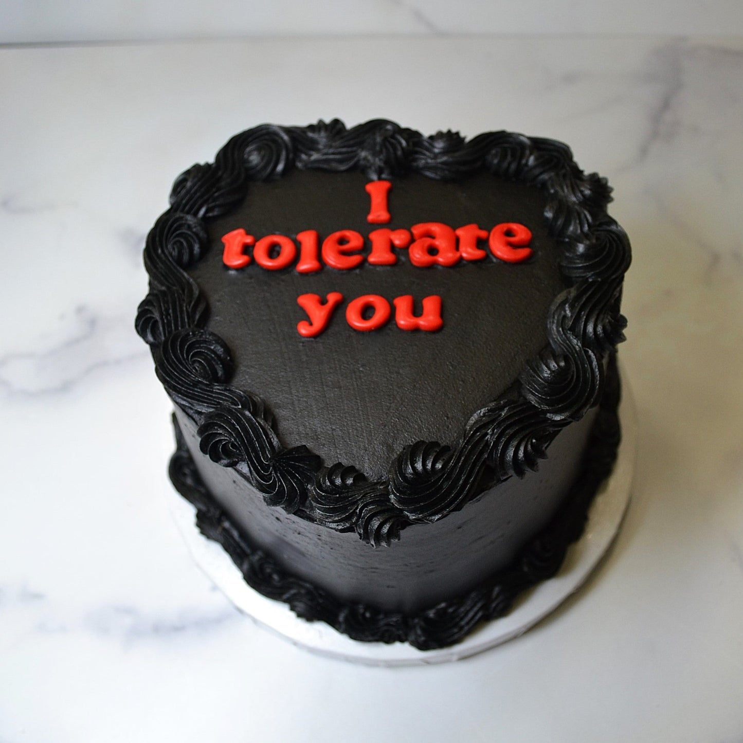 I Tolerate You Heart Cake