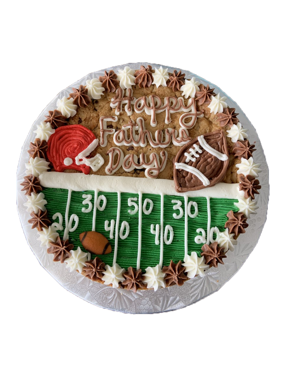 football cookie cake