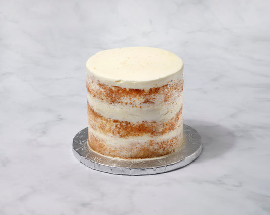 scraped naked cake