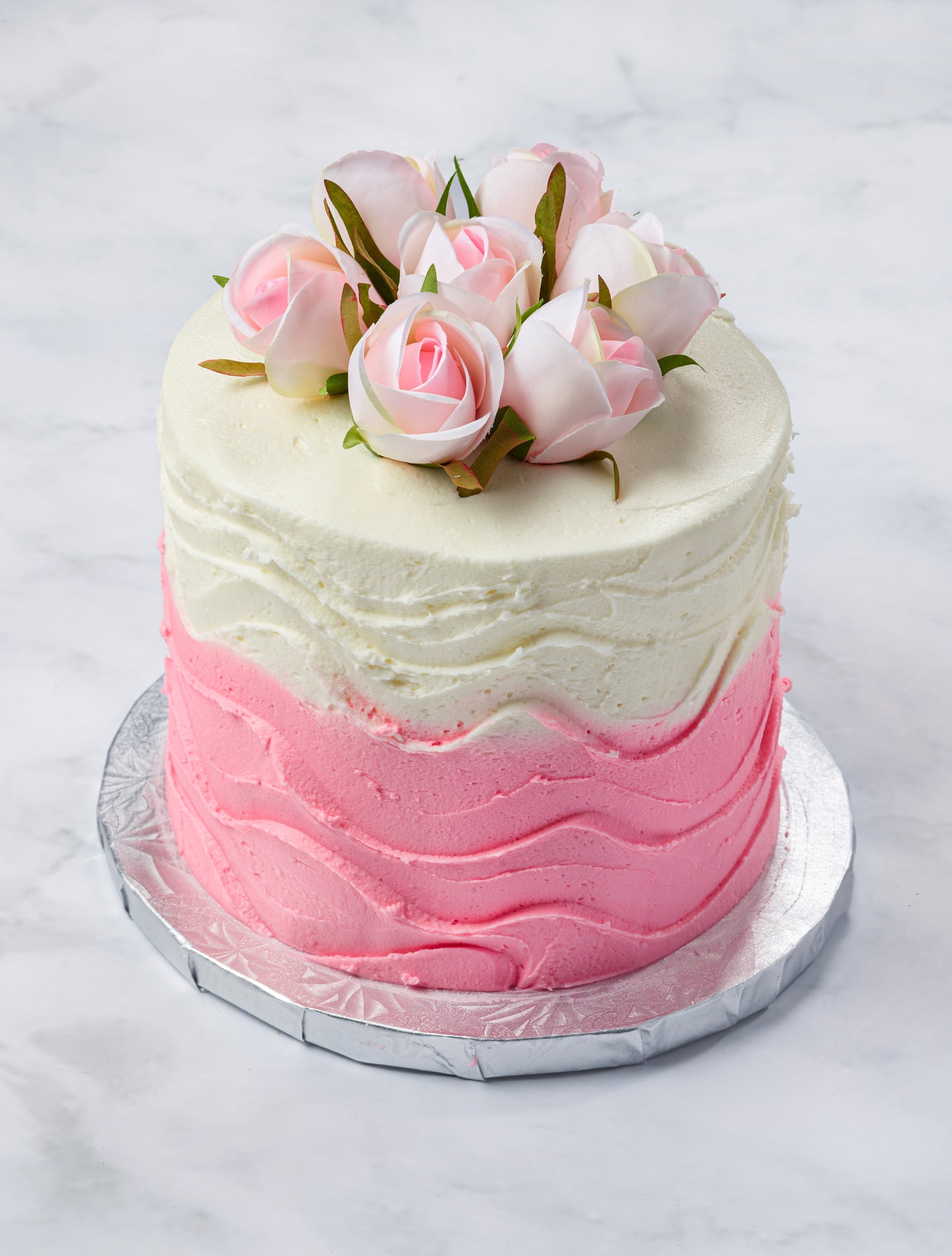 Valentines Textured Ombre cake