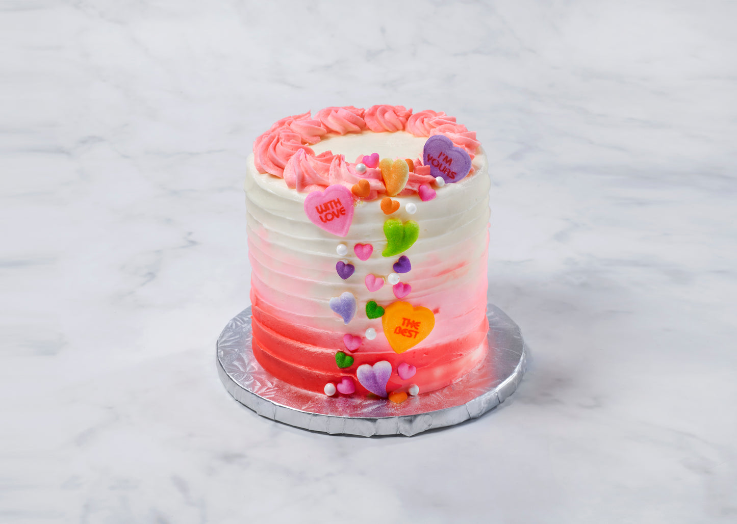 Valentines Talking Hearts Cake