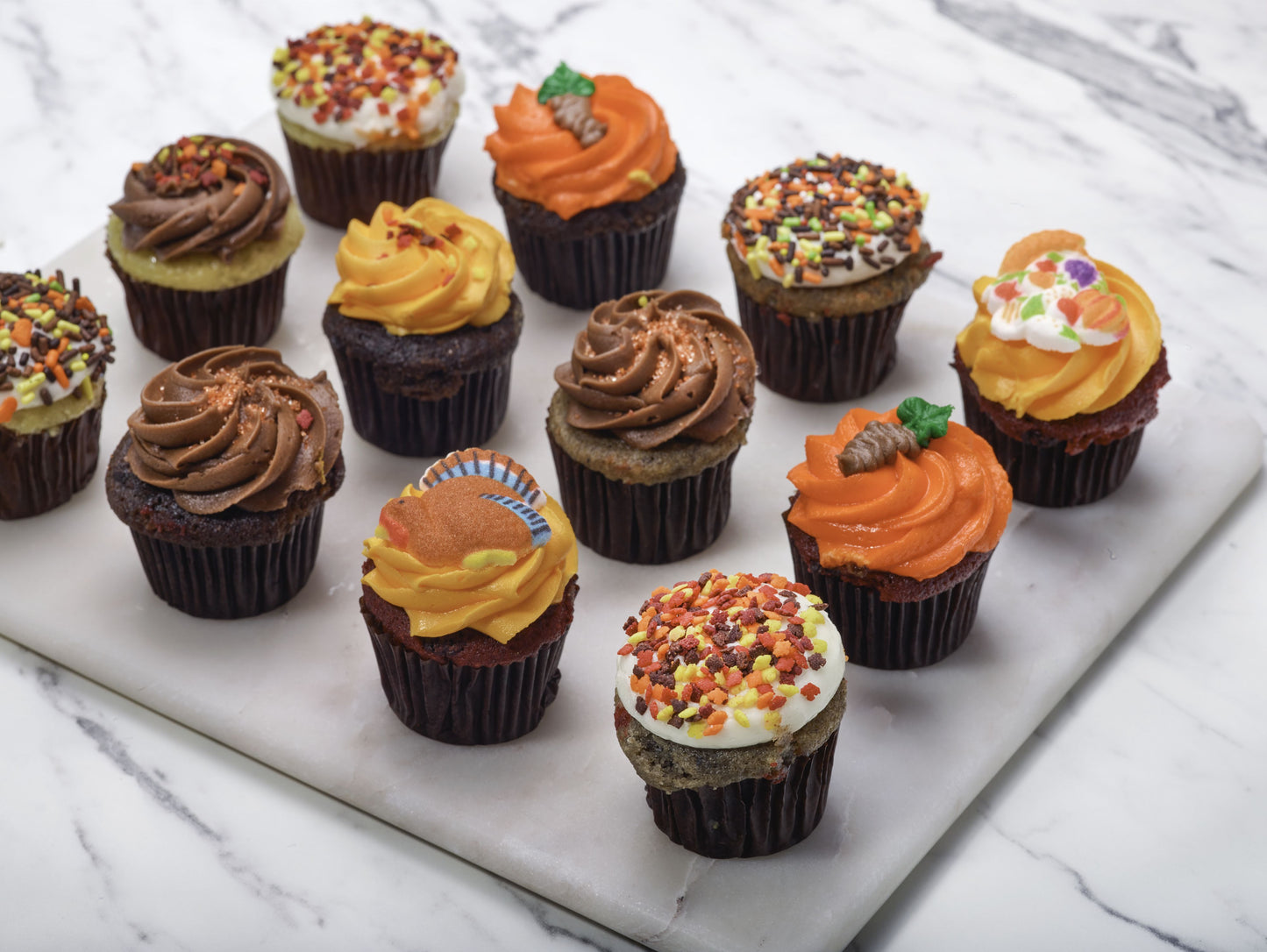 Thanksgiving 12 Mini or Regular Size Cupcakes Box