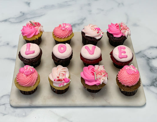 Misha's Love Valentine's Mini or Regular Size Cupcakes Box