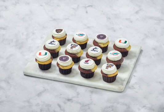 CALLING ALL SPORTS FANS! Create your custom box 12 mini cupcakes with your favorite team logo