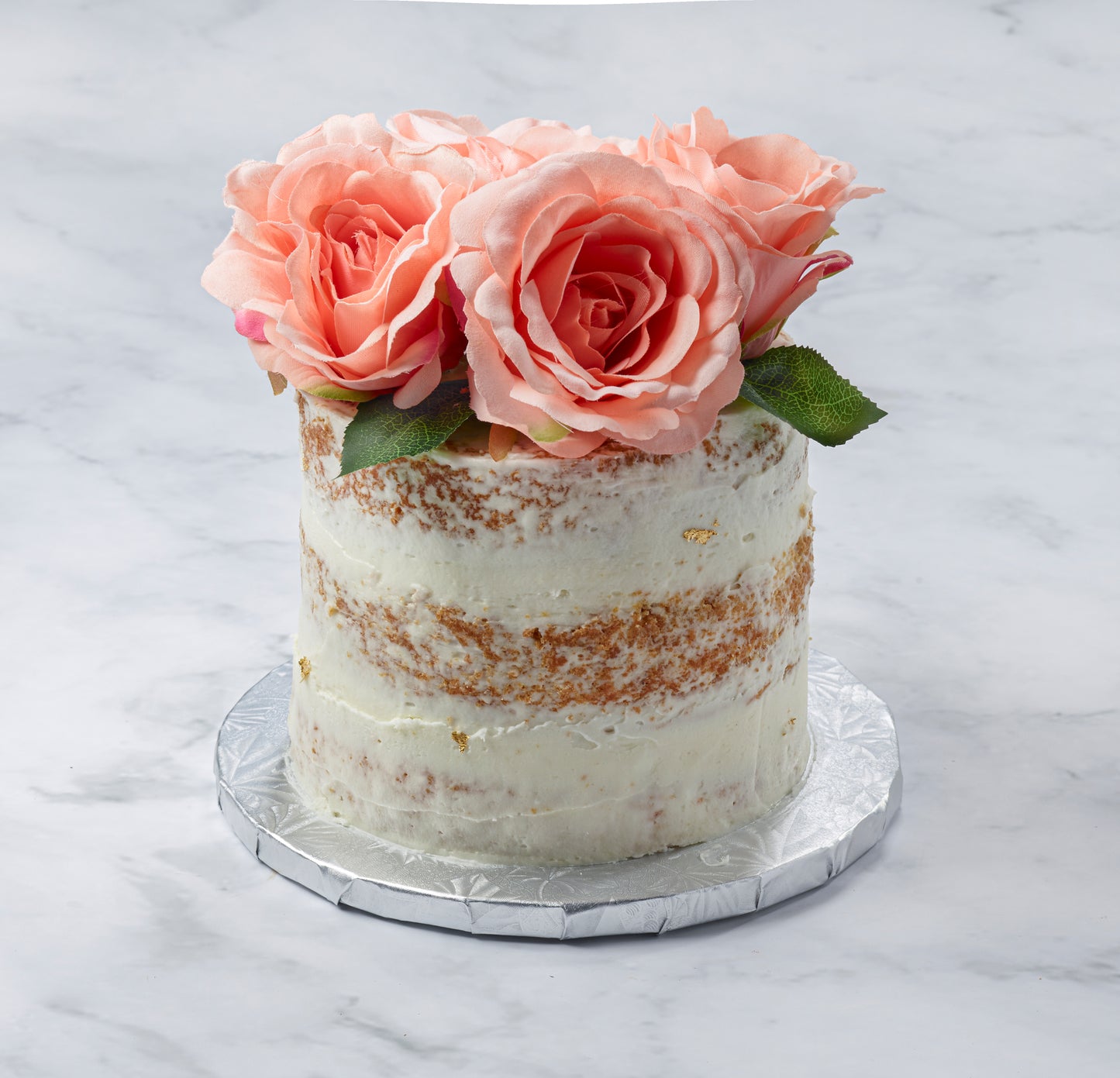 Floral Semi-Naked Cake