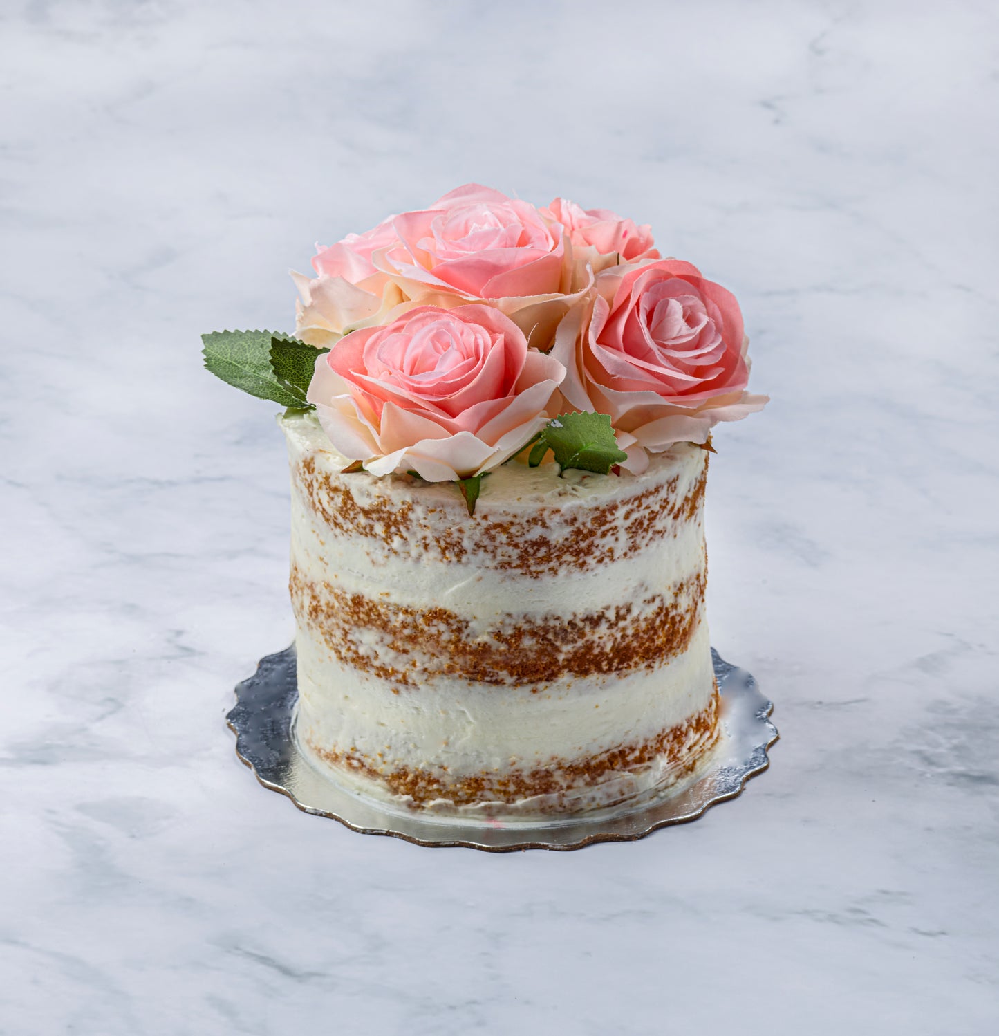 Floral Semi-Naked Cake