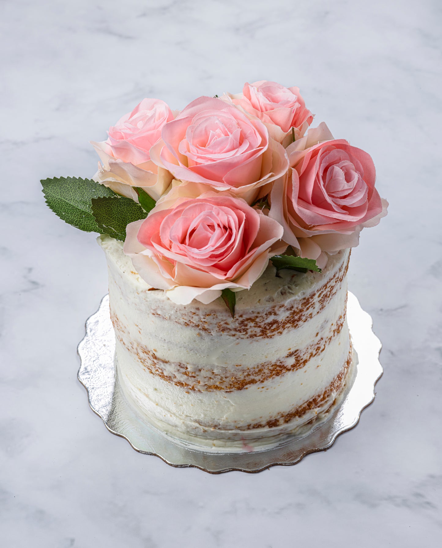 Floral Semi-Naked Cake