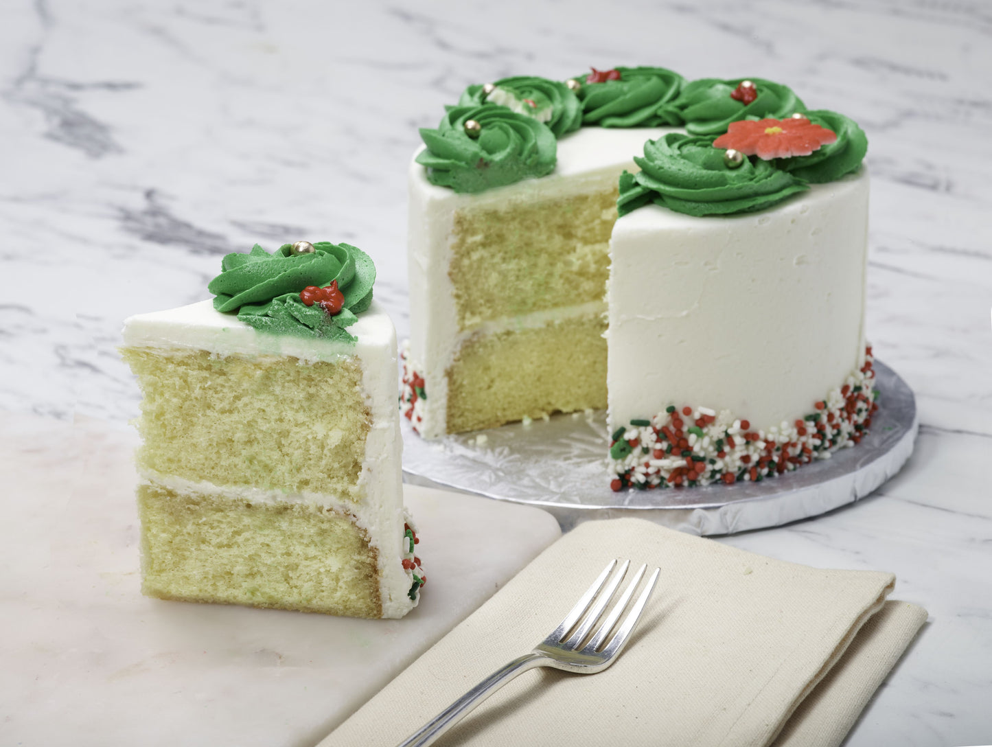 Christmas wreath cake