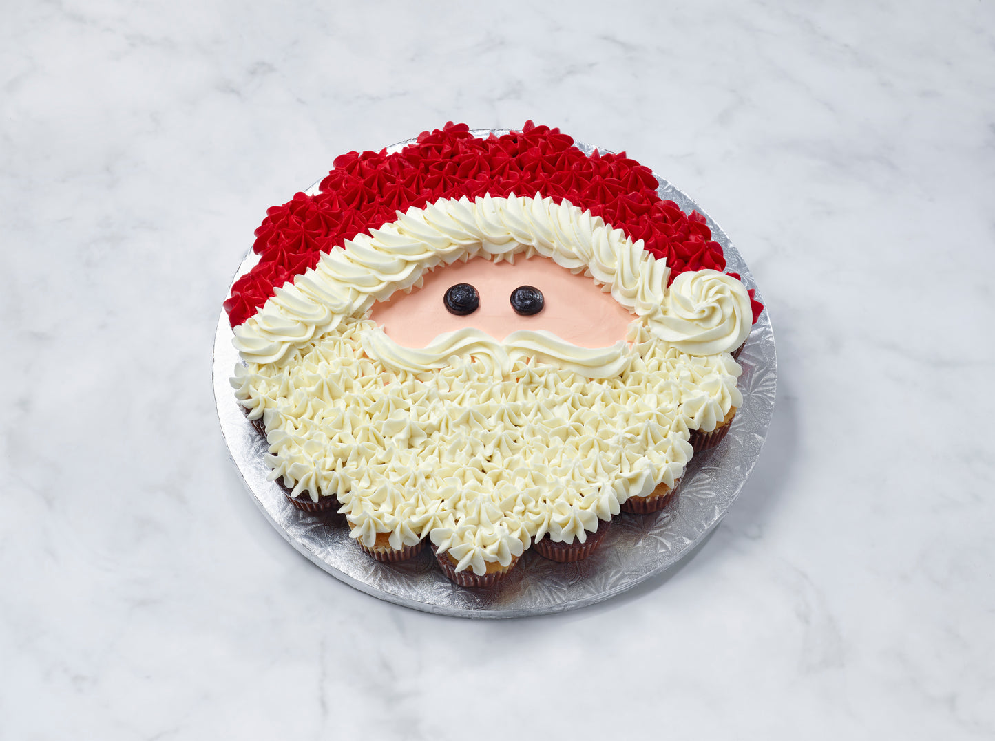 Christmas Santa cupcake cake (regular size cupcakes)