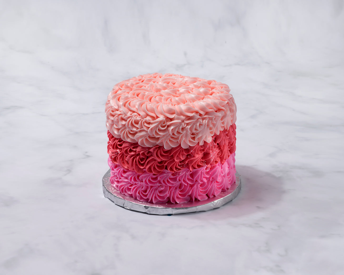 3 colors rosette cake
