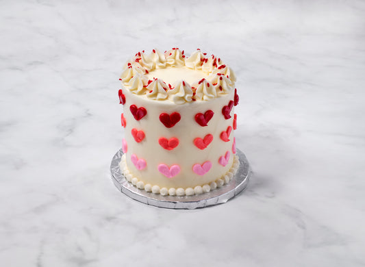 Mini Hearts Valentine's Cake